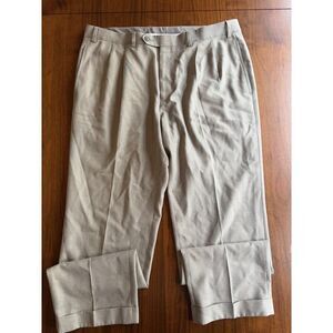 Lauren Ralph Lauren Men's Tan Pleated Cuffed Dress Pants - Size 36x30